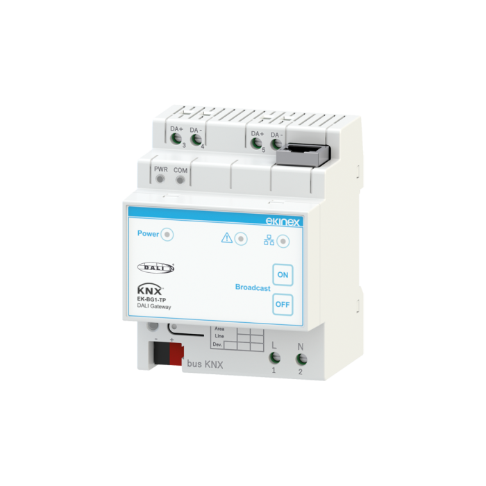 Gateway DALI-KNX con alimentazione integrata