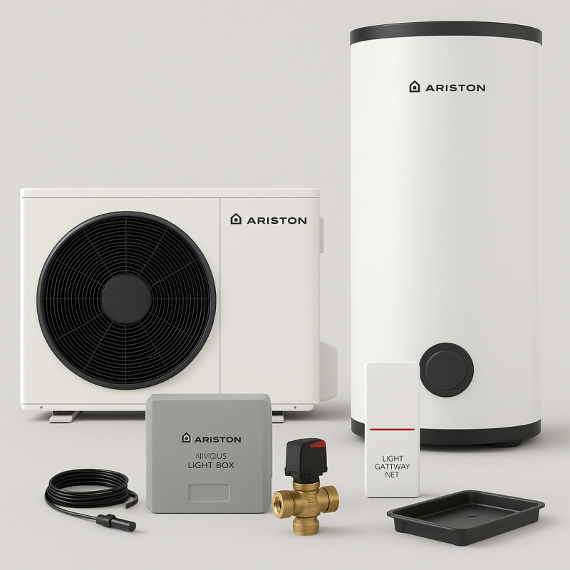 Pompa di calore 12kw nimbus 120 full optional con accumulo da 300lt r32 Pompa di calore 12kw nimbus 120 full optional con accumulo da 300lt r32