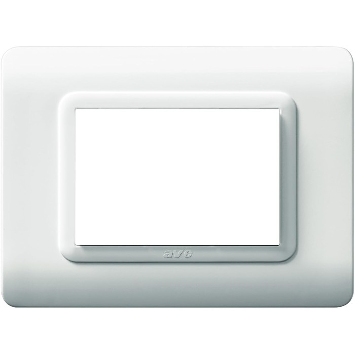 Placca tecnopolimero, s44 colore bianco - 3 moduli