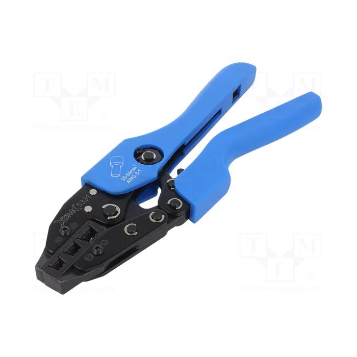 Pinza aggraffatrice per terminali a bussola 25-50 mm2 (awg 4-1)