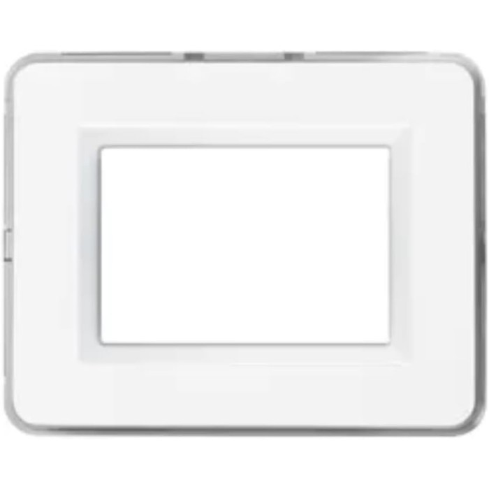 Placca Ave 44P03B "Personal 44" 3 Moduli Bianco Lucido Ral 9010