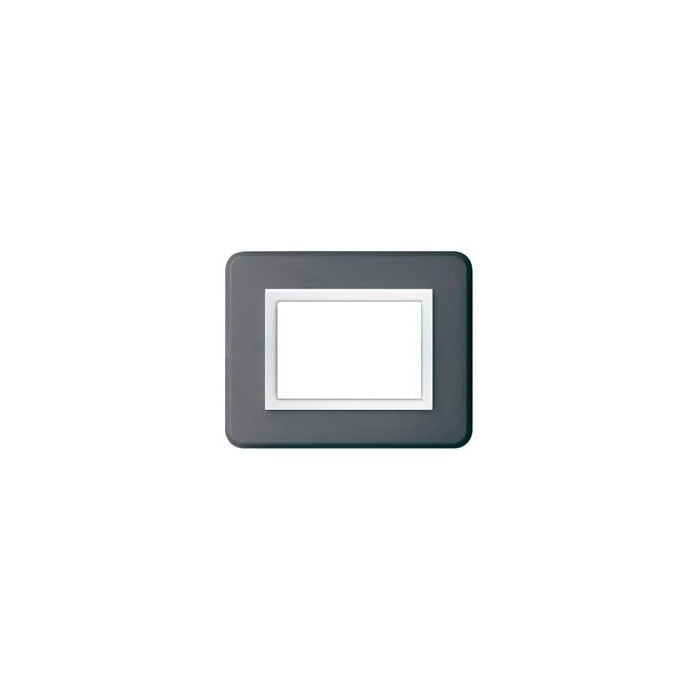 Placca Ave 44P03Grl "Personal 44" 3 Moduli Grigio Scuro Lucido
