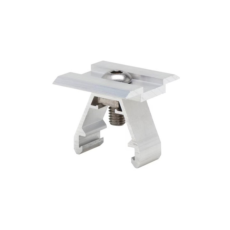 Central staple for photovoltaic modules with screw frame 8x20 Central staple for photovoltaic modules with screw frame 8x20