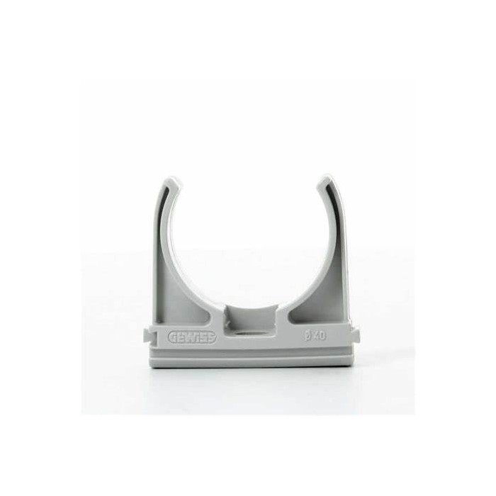 Supporto a scatto in polimero antiurto - tubo diametro 40mm - grigio ral 7035
