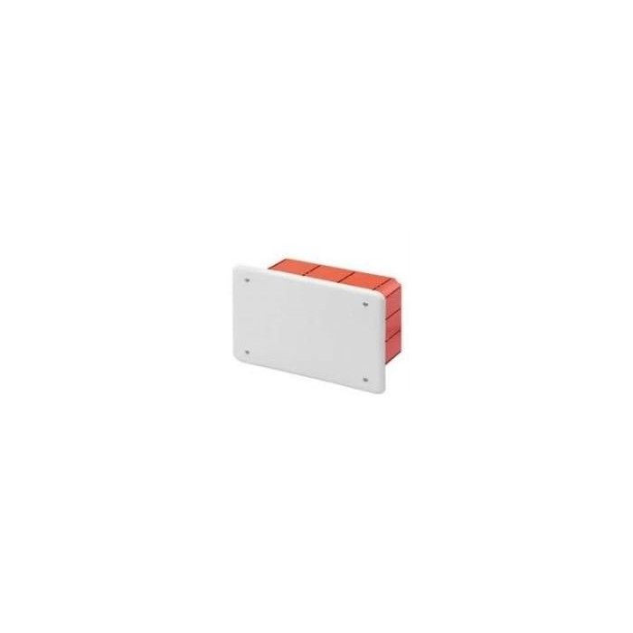 Cassetta di derivazione e connessione - per pareti in muratura - dimensioni 160x130x70 - coperchio bianco ral9016