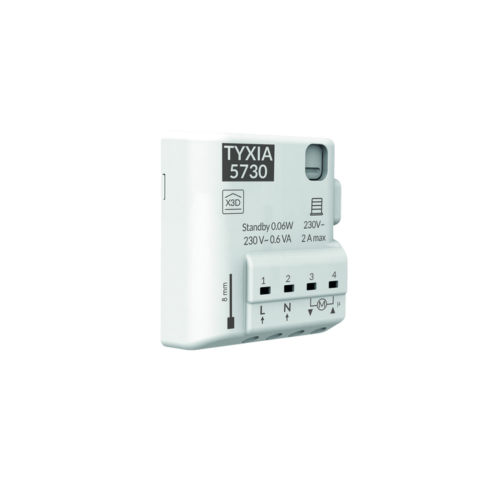 Delta dore 6351402 tyxia 5730 ricevitore radio 230 v per tapparelle/motori - salita/stop/discesa + 2 posizioni memoria