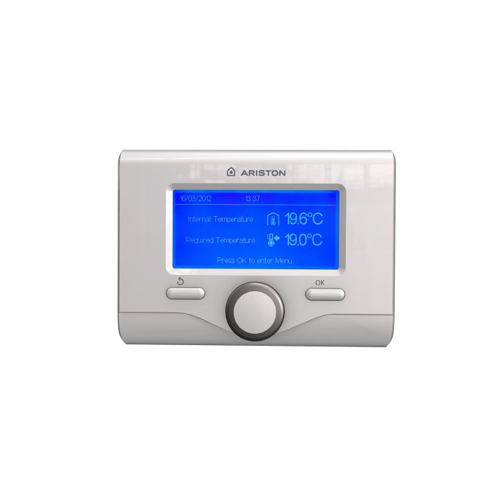 Cronotermostato modulante ariston sensys gestore di sistema con display per caldaie, solare e zone