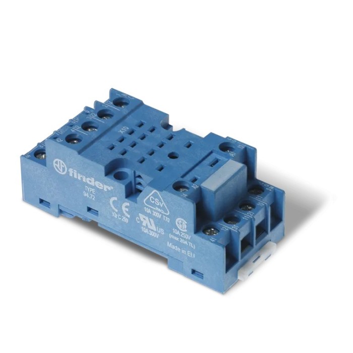Zoccolo relÈ din-rail 8 pin 10 a 250 v per relÈ serie 55