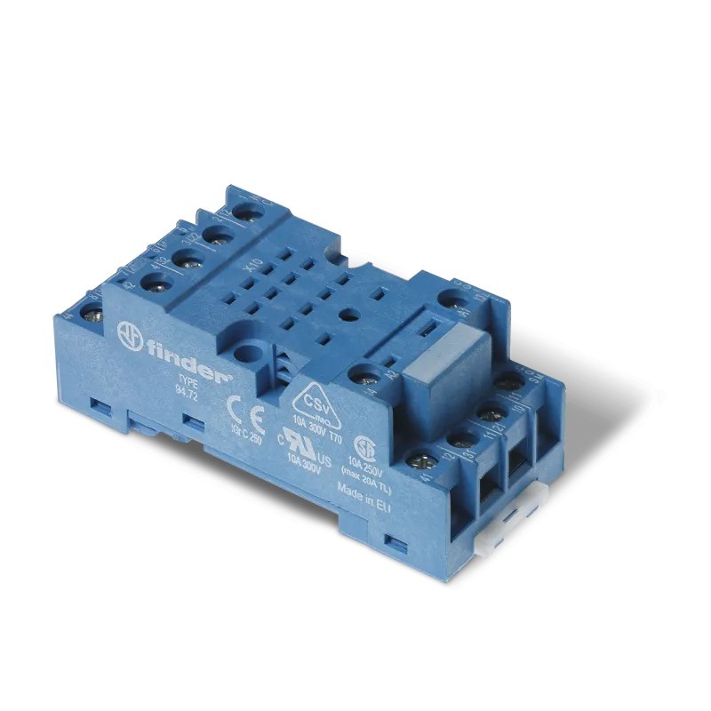 Zoccolo relÈ din-rail 8 pin 10 a 250 v per relÈ serie 55 Zoccolo relÈ din-rail 8 pin 10 a 250 v per relÈ serie 55