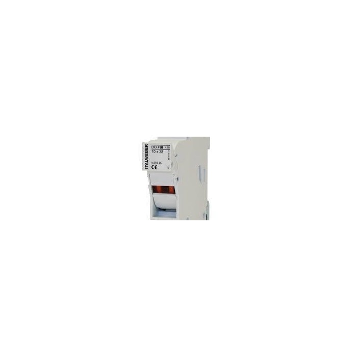 Portafusibile 2 poli 25a 1000v dc per fusibili 10×38 mm serie dch - fotovoltaico