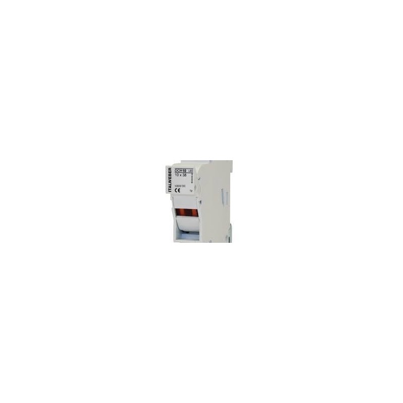 Portafusibile 2 poli 25a 1000v dc per fusibili 10×38 mm serie dch - fotovoltaico Portafusibile 2 poli 25a 1000v dc per fusibili 10×38 mm serie dch - fotovoltaico
