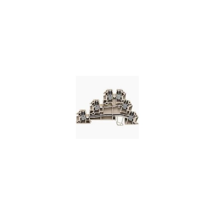Dld 2.5/db morsettiera passante 3-livelli, 2,5 mm², 24 a, 250 v, montaggio su guida ts35 - beige