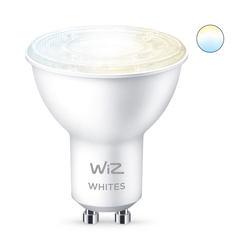 Philips WiZ 50W Dimmable WiFi GU10 Smart LED Spotlight Warm/Cold White Philips WiZ 50W Dimmable WiFi GU10 Smart LED Spotlight Warm/Cold White