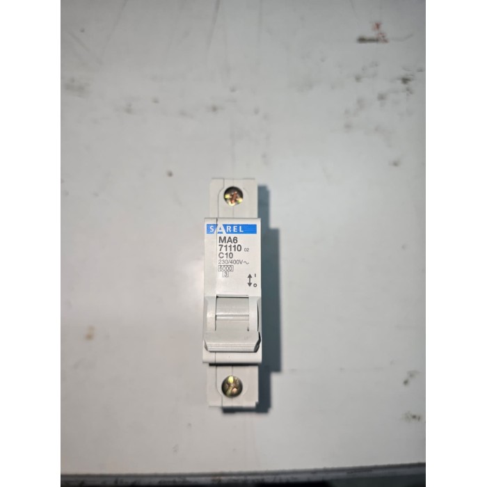 Sarel ma6 71110 interruttore magnetotermico 1p c10 6 ka 230 v ac montaggio guida din.