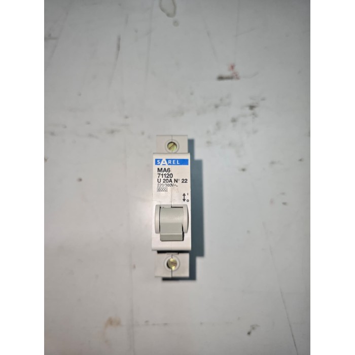 Sarel ma6 71120 interruttore magnetotermico 1p c20 6 ka 230 v ac montaggio guida din.