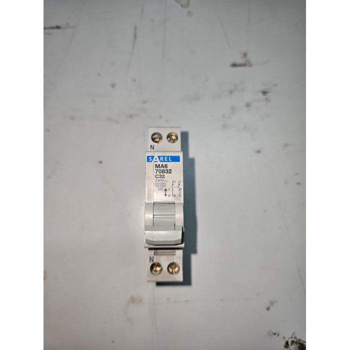 Sarel ma6 70832 interruttore magnetotermico 1p+n c32 6 ka 230v ac montaggio guida din