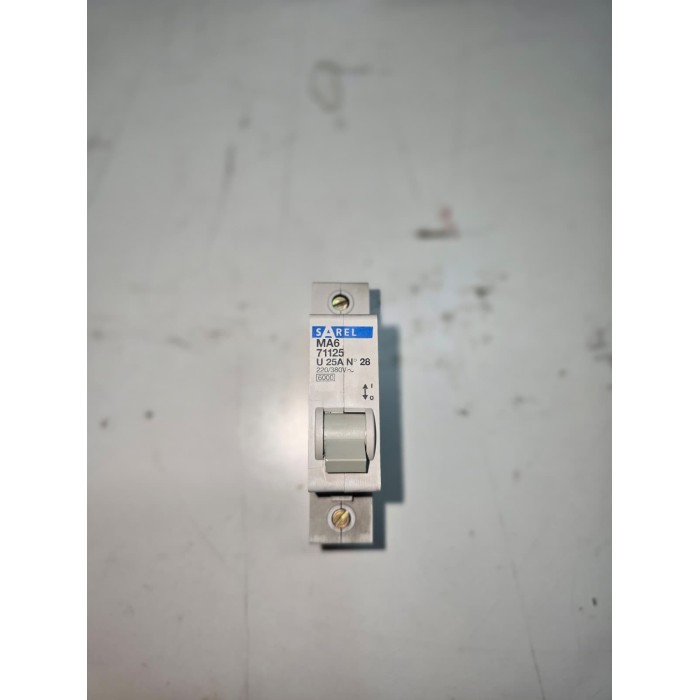 Sarel ma6 71125 interruttore magnetotermico 1p c25 6 ka 230 v ac iec 60898-1 montaggio guida din