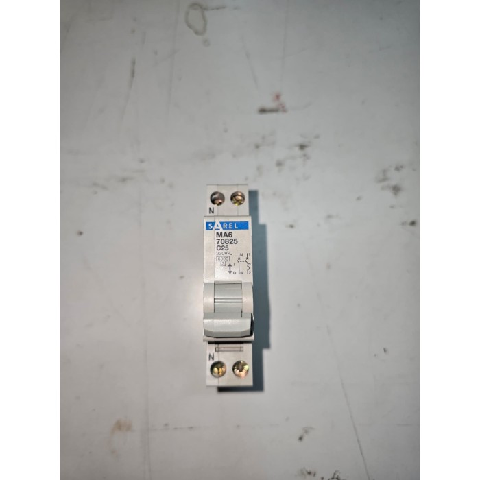 Sarel ma6 70825 interruttore magnetotermico 1p+n 25a 6 ka 400 v ac montaggio guida din