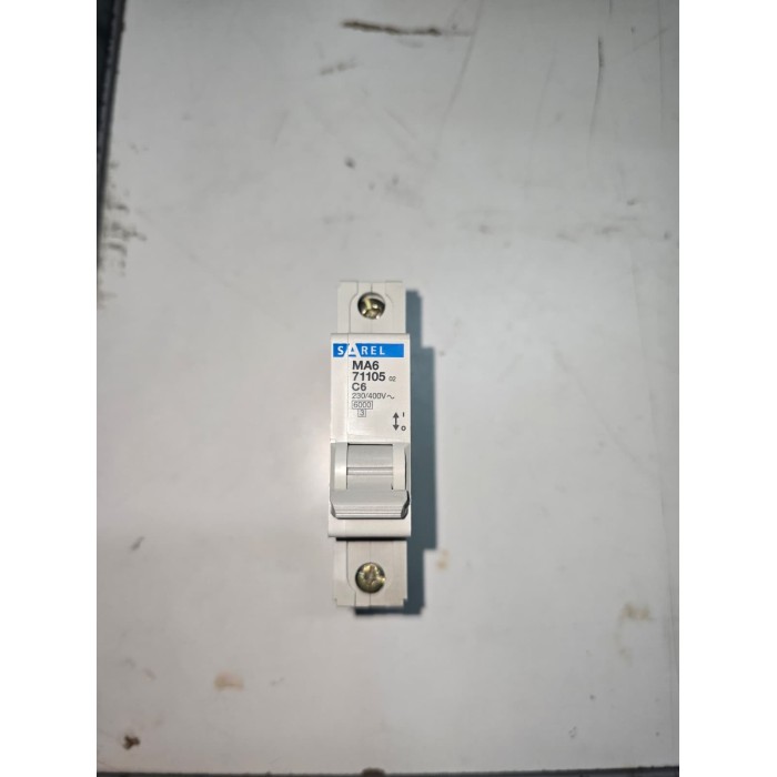 Sarel ma6 71105 interruttore magnetotermico 1p 6a 6 ka 230 v ac montaggio guida din
