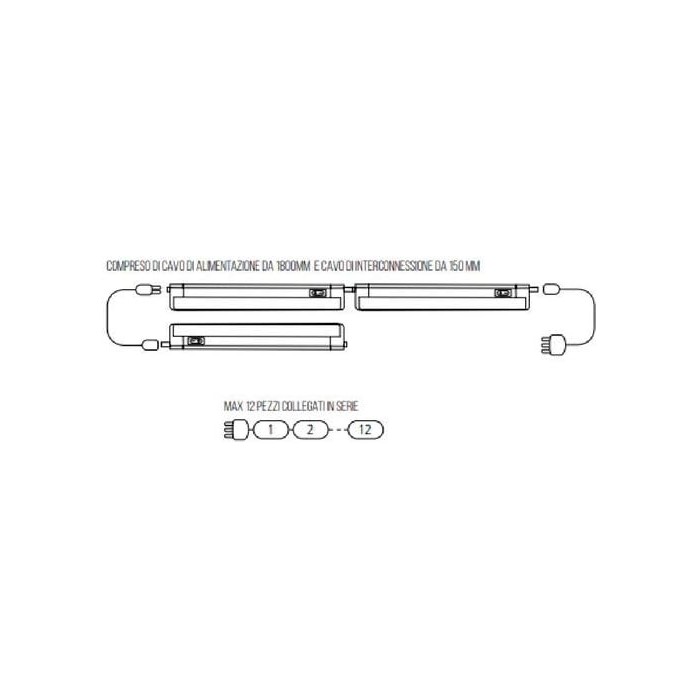 Bot lighting ygs133b reglette led 13 w 849 mm 4000 k luce naturale s-flat serie ygs