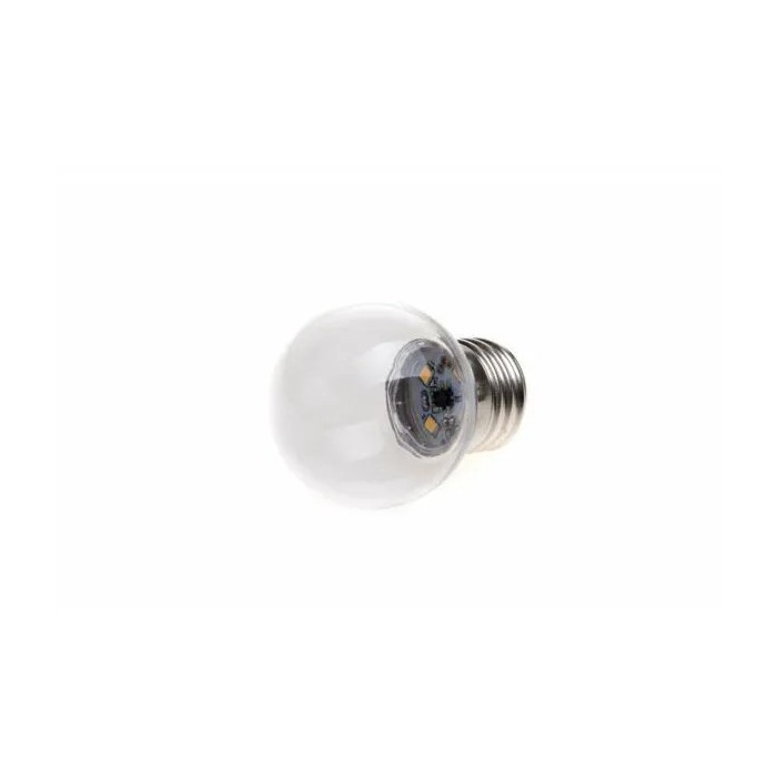 Lampadina trasparente led, e27, globetta g45, 1w, 130 lm, colore caldo 2700k, classe a++, non dimmerabile