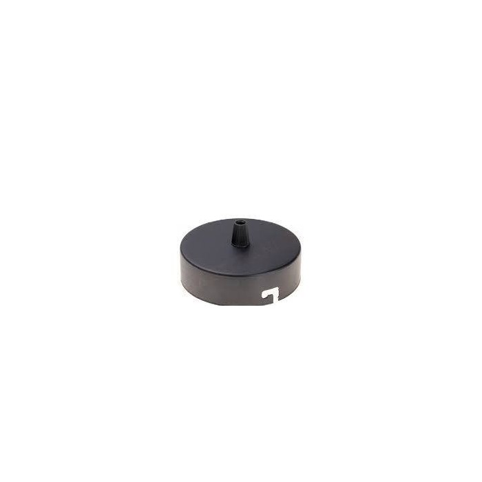 Rosone in metallo nero per sospensione d100mm altezza 30mm