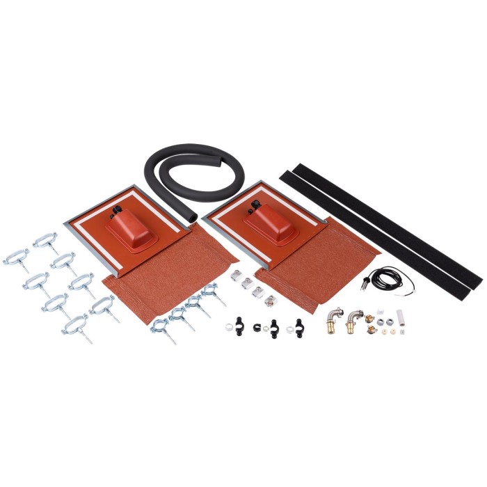 Daikin eksrcrp kit montaggio uscita tetto "rosso tegola" + accessori montaggio collettore solare