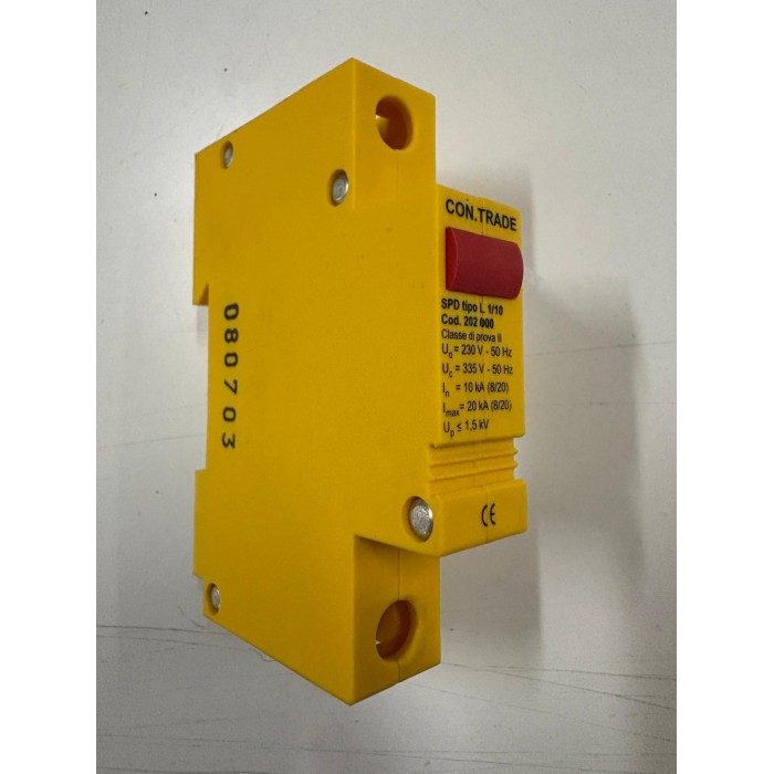 Scaricatore di sovratensione spd tipo l 1/10 con.trade 202000 in.10ka up1,5kv