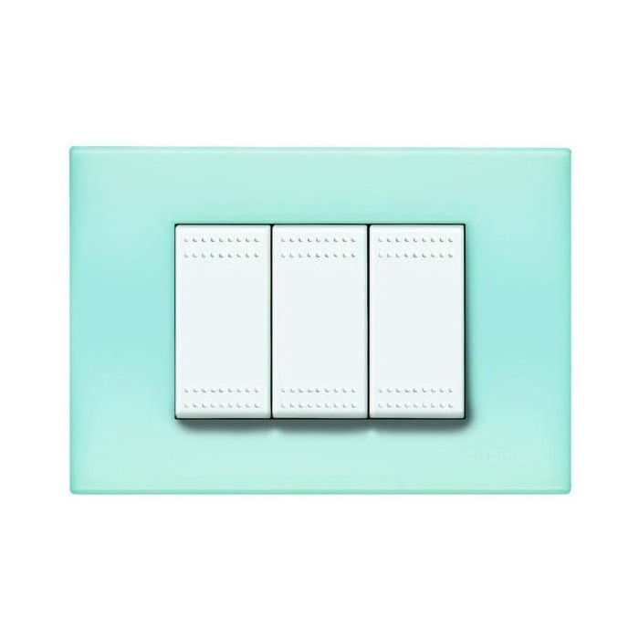 Placca 3p light blu opalino