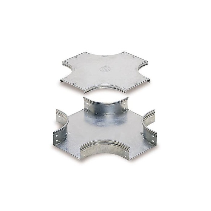 Incrocio Piana H75 Zincato Larghezza 100 mm – Derivazione Canalina Metallica