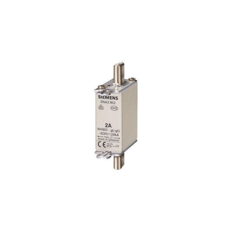 Siemens 3na3807 fus. nh gl/gg gr.000 500vca 20a Siemens 3na3807 fus. nh gl/gg gr.000 500vca 20a