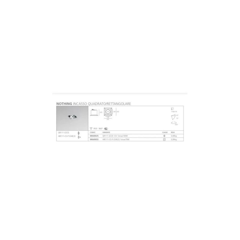 Nothing Inc Quadr QR111 Recessed Spotlight - Max 1x100W Nothing Inc Quadr QR111 Recessed Spotlight - Max 1x100W