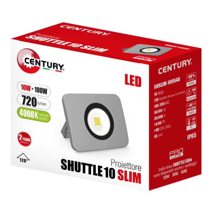 Proiettore led shuttle slim sol. pann.