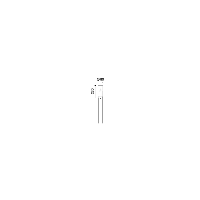 Flos New Torcia Pole 8W NW - Outdoor Lamp