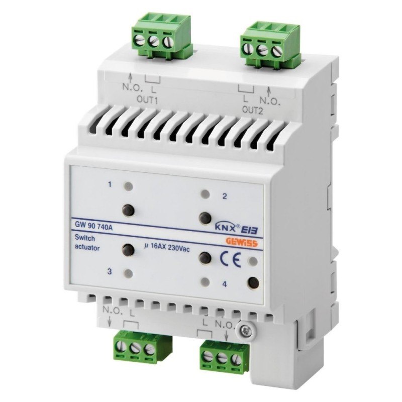 4 channel actuator DIN rail eib 4 channel actuator DIN rail eib