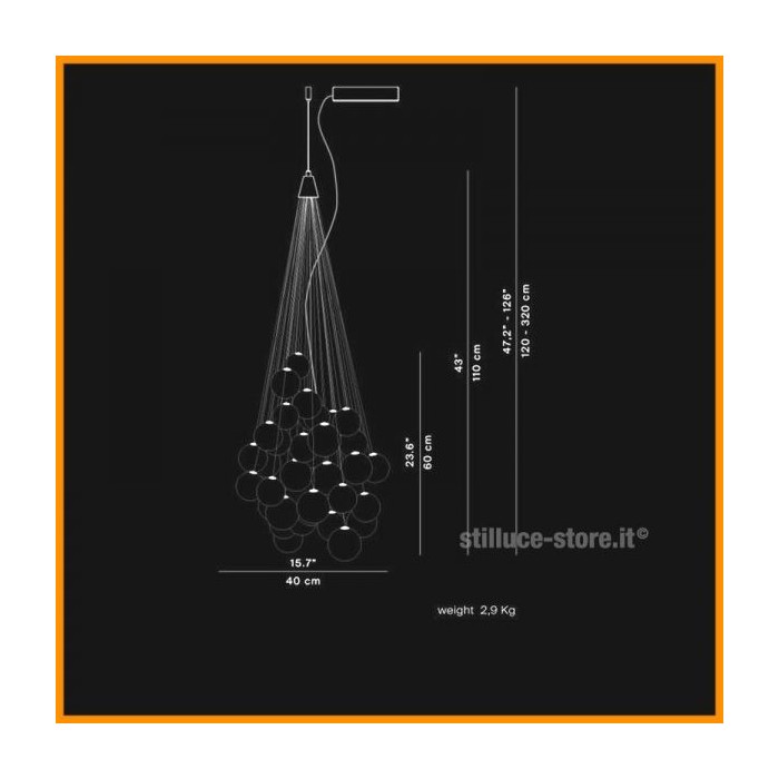 Light Plan 1D870SP00002 Stochastic led suspension 24w 48 eud87sp