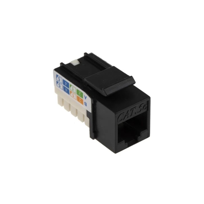 Netleo black rj45 cat.5e utp socket