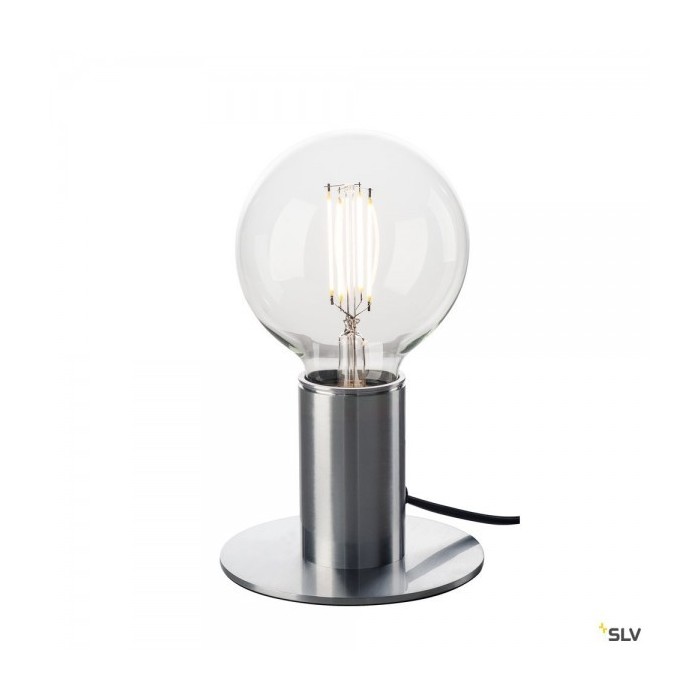 SLV FITU TL Table Lamp, Modern Design, Aluminum, Black Lampshade, E27 Socket, 10W LED – Interior Lighting for Living Room