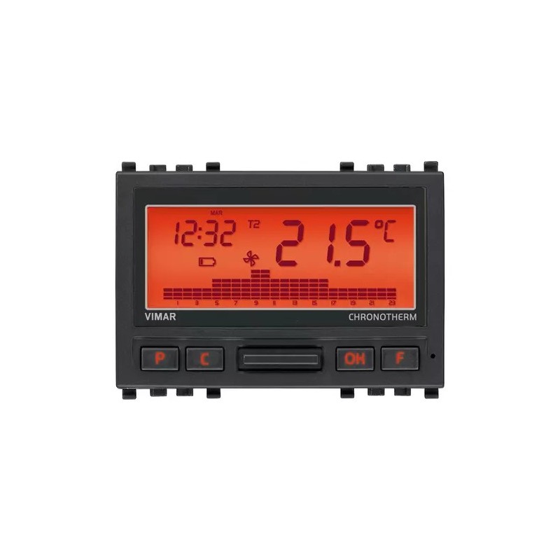 Gray battery operated chronothermostat Gray battery operated chronothermostat