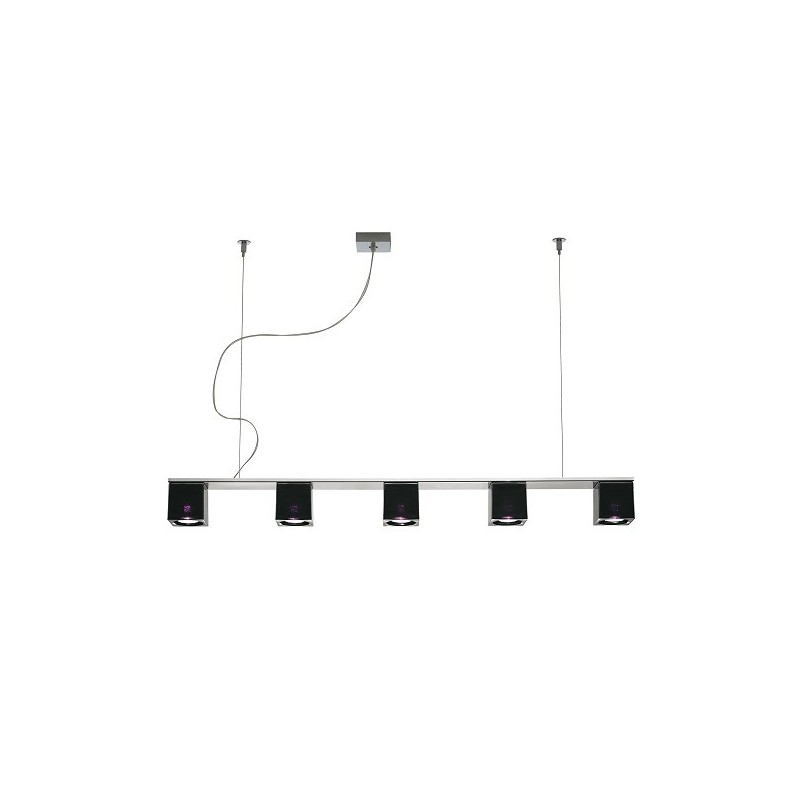 Fabbian D28A0602 Cubetto suspension 5 lights GU10 black Fabbian D28A0602 Cubetto suspension 5 lights GU10 black