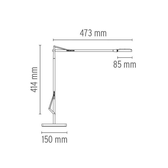 Kelvin Edge Table Lamp with EU/UL/GB/SA Base - White