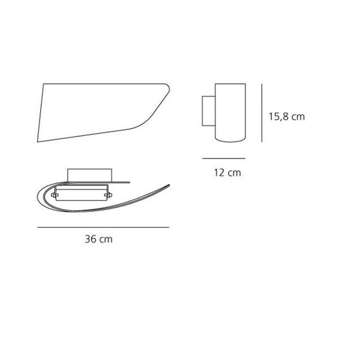 Eurialo Fluorescent Wall Lamp - Anodized Finish, Artemide