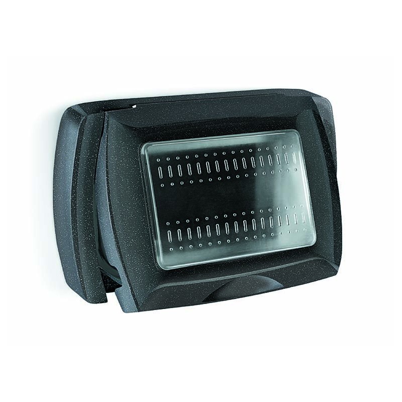Self-supporting IP55 plate 3mod.mylife black Self-supporting IP55 plate 3mod.mylife black