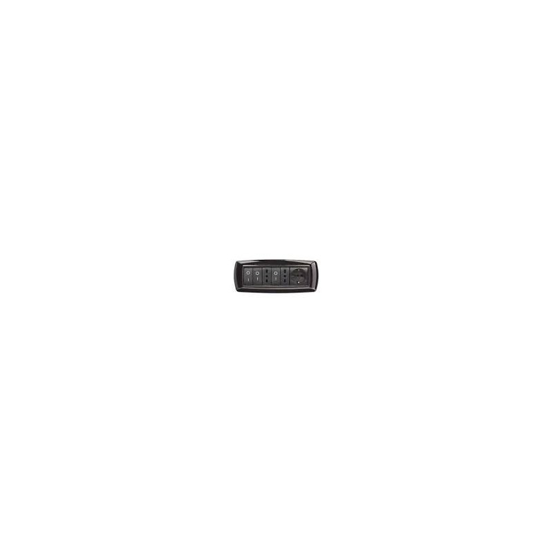 Placca mylife 7 moduli nero Placca mylife 7 moduli nero