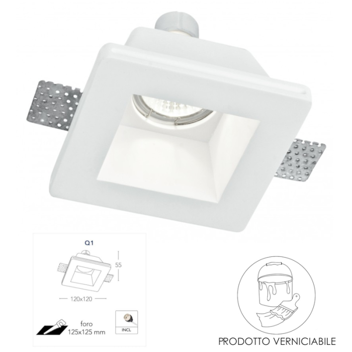 White ghost recessed light 1xgu10
