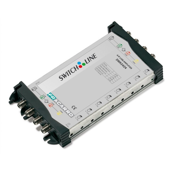 Fracarro 271034 SAT Line Amplifier - 4 Outputs for Satellite Systems