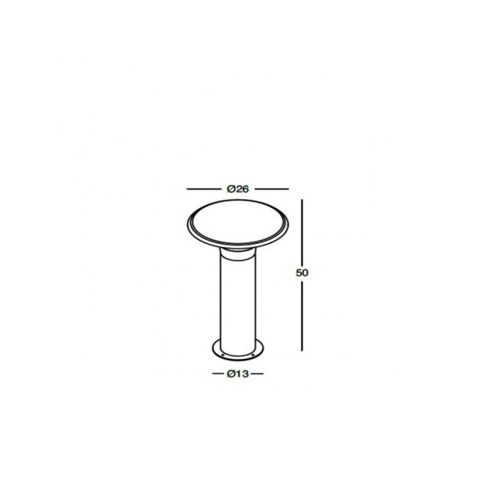 White aluminum stake. 1xe27.