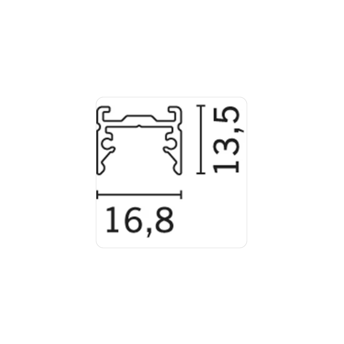 Low profile linear frame for ledstrip t