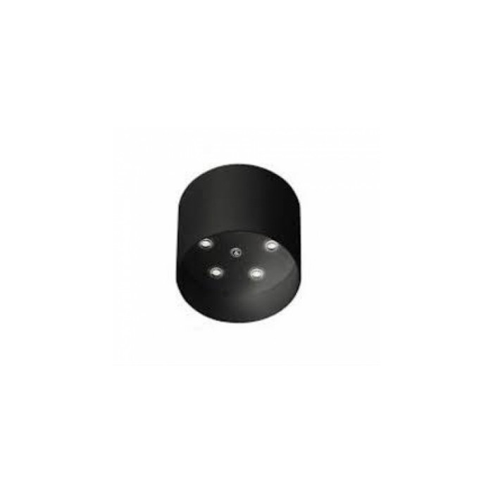 Rosone metallo 5 luci round nero