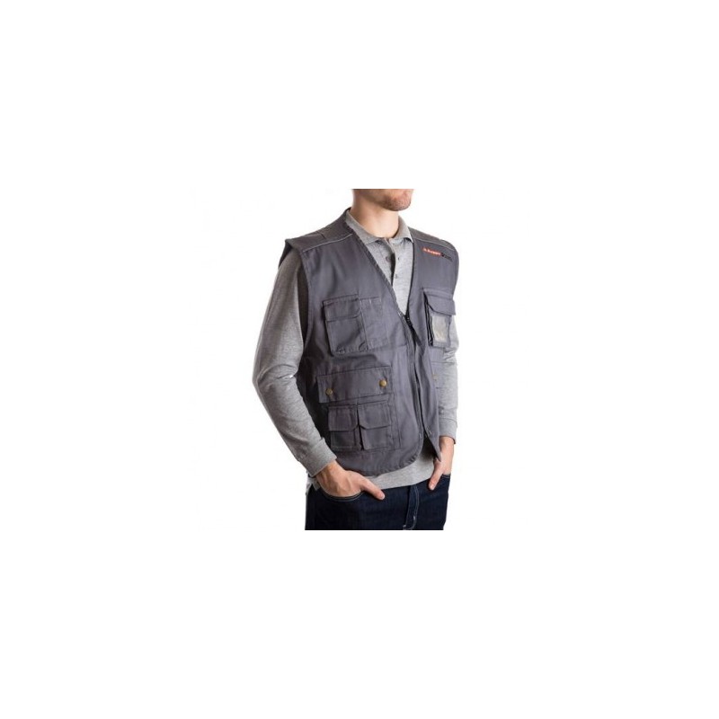 Gilet multitasche grigio Gilet multitasche grigio